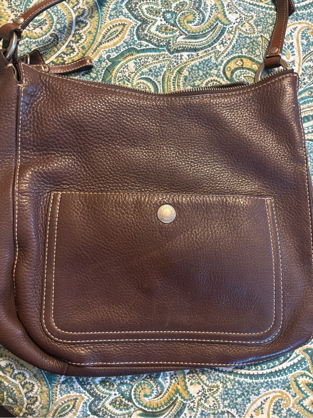 Coach Chelsea Hobo Bag Pebbled Brown